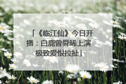 《临江仙》今日开播：白鹿曾舜晞上演极致爱恨拉扯