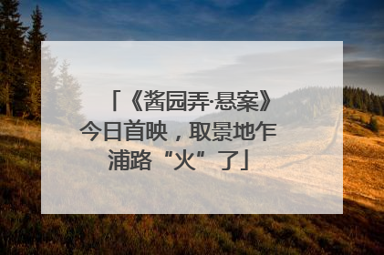 《酱园弄·悬案》今日首映，取景地乍浦路“火”了
