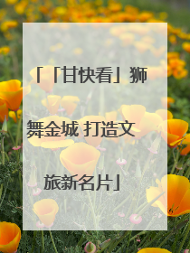 「甘快看」狮舞金城 打造文旅新名片