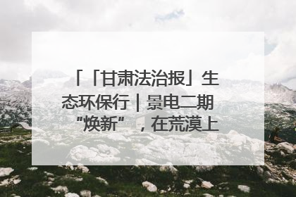 「甘肃法治报」生态环保行｜景电二期“焕新”，在荒漠上筑起一道绿色长城