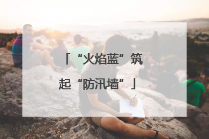 “火焰蓝”筑起“防汛墙”