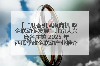 “瓜香引凤聚商机 政企联动促发展”北京大兴庞各庄镇 2025 年西瓜季政企联动产业推介活动圆满举行