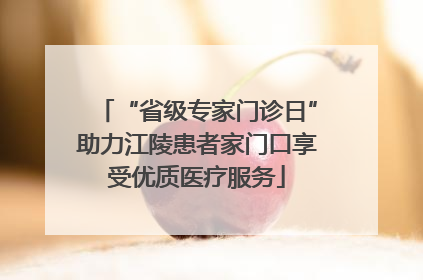 “省级专家门诊日”助力江陵患者家门口享受优质医疗服务