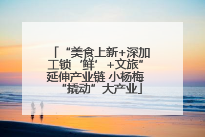 “美食上新+深加工锁‘鲜’+文旅”延伸产业链 小杨梅“撬动”大产业