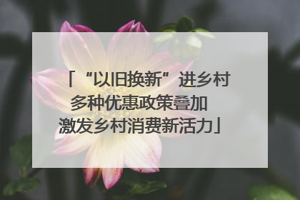 “以旧换新”进乡村 多种优惠政策叠加 激发乡村消费新活力