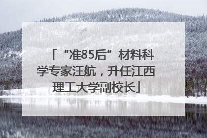 “准85后”材料科学专家汪航，升任江西理工大学副校长