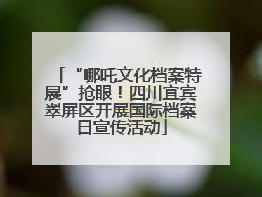 “哪吒文化档案特展”抢眼！四川宜宾翠屏区开展国际档案日宣传活动