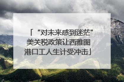 “对未来感到迷茫” 美关税政策让西雅图港口工人生计受冲击