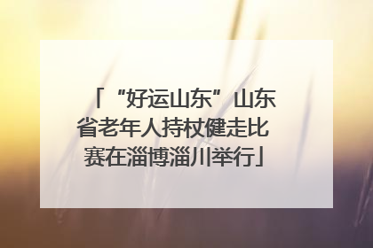 “好运山东”山东省老年人持杖健走比赛在淄博淄川举行