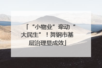 “小物业”牵动“大民生”！舞钢市基层治理显成效