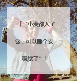“小麦都入了仓，可以睡个安稳觉了”