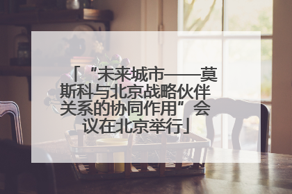 “未来城市——莫斯科与北京战略伙伴关系的协同作用”会议在北京举行