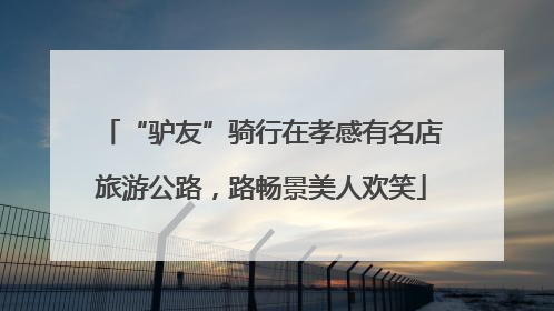 “驴友”骑行在孝感有名店旅游公路，路畅景美人欢笑