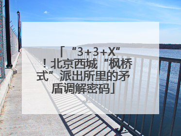 “3+3+X”！北京西城“枫桥式”派出所里的矛盾调解密码