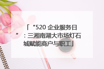 “520 企业服务日”：三湘南湖大市场灯石城赋能商户与职工