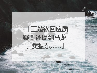 王楚钦回应质疑！还提到马龙、樊振东……
