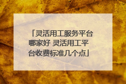 灵活用工服务平台哪家好 灵活用工平台收费标准几个点