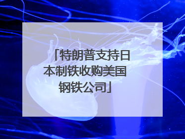 特朗普支持日本制铁收购美国钢铁公司