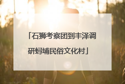 石狮考察团到丰泽调研蟳埔民俗文化村