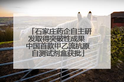 石家庄药企自主研发取得突破性成果 中国首款甲乙流抗原自测试剂盒获批