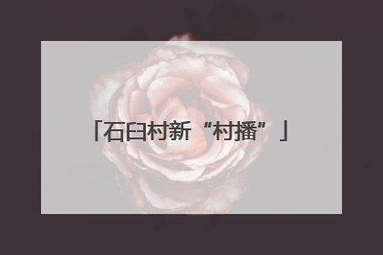 石臼村新“村播”