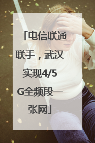 电信联通联手，武汉实现4/5G全频段一张网