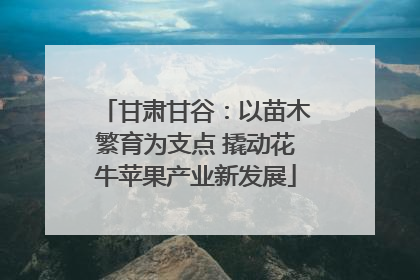 甘肃甘谷：以苗木繁育为支点 撬动花牛苹果产业新发展