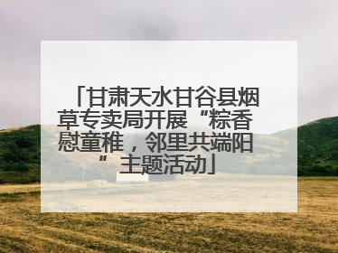 甘肃天水甘谷县烟草专卖局开展“粽香慰童稚，邻里共端阳”主题活动