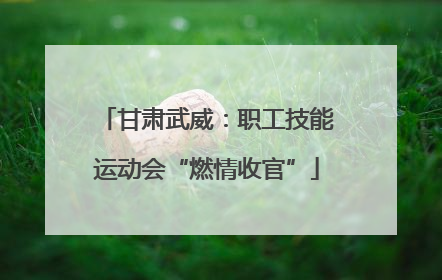 甘肃武威：职工技能运动会“燃情收官”