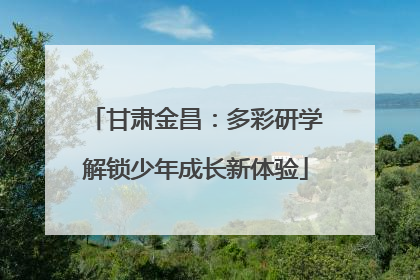 甘肃金昌：多彩研学解锁少年成长新体验