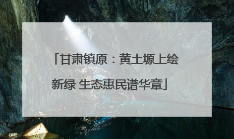 甘肃镇原：黄土塬上绘新绿 生态惠民谱华章