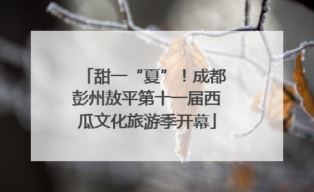 甜一“夏”！成都彭州敖平第十一届西瓜文化旅游季开幕