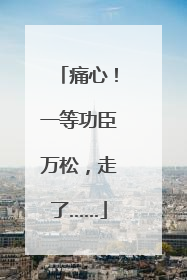 痛心！一等功臣万松，走了……