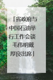 省政府与中国石油举行工作会谈 毛伟明戴厚良出席