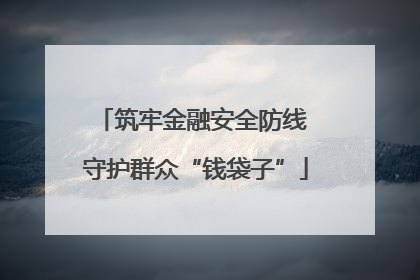 筑牢金融安全防线 守护群众“钱袋子”