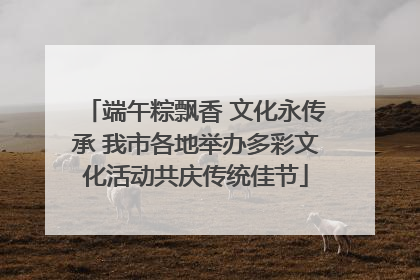 端午粽飘香 文化永传承 我市各地举办多彩文化活动共庆传统佳节