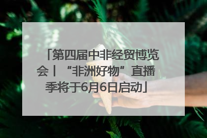 第四届中非经贸博览会丨“非洲好物”直播季将于6月6日启动