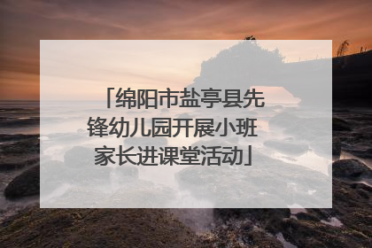 绵阳市盐亭县先锋幼儿园开展小班家长进课堂活动