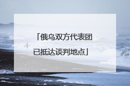 俄乌双方代表团已抵达谈判地点