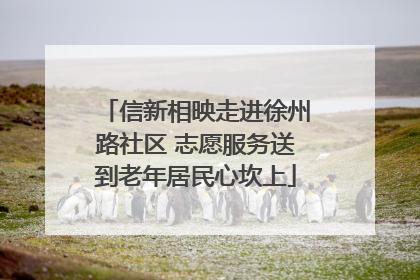 信新相映走进徐州路社区 志愿服务送到老年居民心坎上