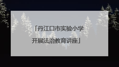 丹江口市实验小学开展法治教育讲座