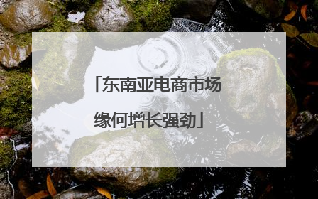 东南亚电商市场缘何增长强劲