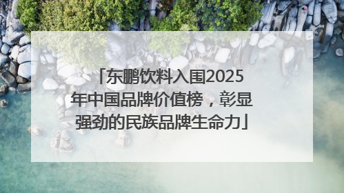 东鹏饮料入围2025年中国品牌价值榜，彰显强劲的民族品牌生命力