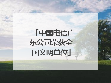 中国电信广东公司荣获全国文明单位
