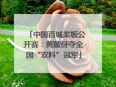 中国百城桨板公开赛：黄陂伢夺全国“双料”冠军