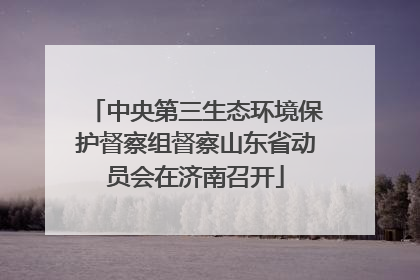 中央第三生态环境保护督察组督察山东省动员会在济南召开