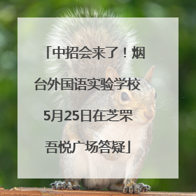 中招会来了！烟台外国语实验学校5月25日在芝罘吾悦广场答疑