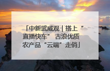 中新武威观｜搭上“直播快车” 古浪优质农产品“云端”走俏