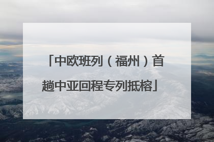中欧班列（福州）首趟中亚回程专列抵榕