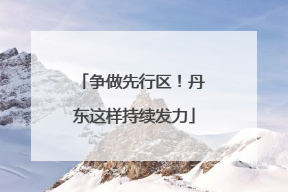 争做先行区！丹东这样持续发力